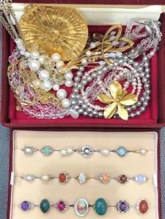 遺品整理 生前整理 アクセサリー まとめ売り リング ネックレス（14） 遺品整理 生前整理 アクセサリー まとめ売り リング ネックレス