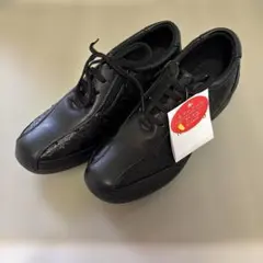 新品軽量❣️Risata ブラック カジュアルシューズ エアーソール　24.5