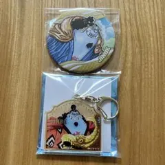 ワンピース ジンベエ 箔キーホルダー コレクション缶バッジ SUMMER