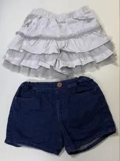 専用⭐︎ミキハウス　チュールフリル付きキュロット　ショートパンツ 110