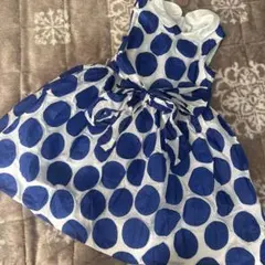 【simonetta 】ワンピース　イタリア製　ロイヤルブルー　大きなドット柄のサムネイル