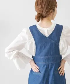 2WAYスカラップコットンレースブラウスのサムネイル