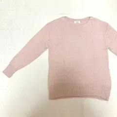 【Tè chichi TERRASSE】ピンク 長袖ニット セーター