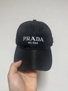 PRADA ナイロン ベースボールキャップ ブラック
