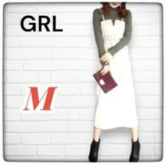 GRL キャミ　ワンピース　コーデュロイ　ロングワンピース　ベージュ