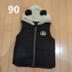 パンダ ベスト フード付き