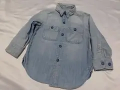 デニムアンドダンガリー　ダンガリーシャツ　100cm