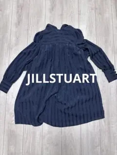 JILL STUART ストライプ 長袖 ブラックワンピース