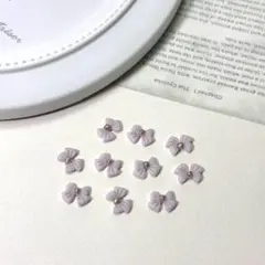 ネイルパーツ パーツ ネイル リボン 量産 ゆめかわ シルバー パープル