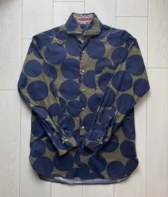 90sドット柄　バブルドット　水玉　ランダムドット　シャツ　アーカイブ　y2k