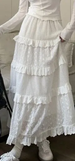 フリルロングスカート！