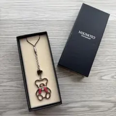 Mikimoto クマ型キーホルダー【パール付き】