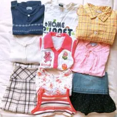 女の子 子供服 10点セット【120cm】まとめ売り 小学生 保育園着 春夏