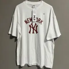MLB ニューヨーク・ヤンキース　Tシャツ 半袖 白　Lサイズ　ダメージ加工