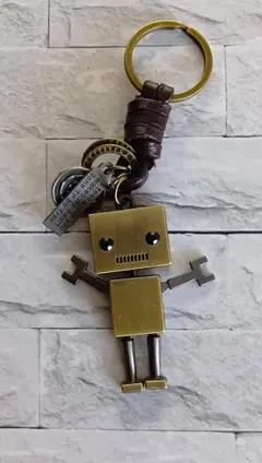 キーホルダー 革 ロボットのサムネイル