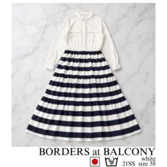 BORDERS at BALCONY ドットボーダーシャツワンピース　M 日本製のサムネイル