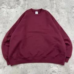 そ*様 JERZEES　無地　ブランク　ソリッド　長袖　スウェット　古着　えんじ