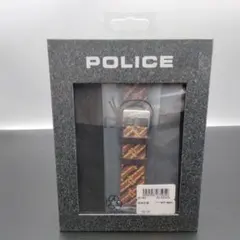 POLICE アップルウォッチ 42・44・45mm レザーバンド ブラウン