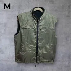 GRAND COAST オリーブグリーン ジップアップ ベスト リバーシブル M