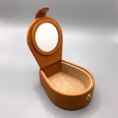 英国製ジュエリーボックス 鏡付き 本革製