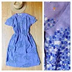 70s 80s ヴィンテージ ワンピ　LAPINE デジャック 日本製　総柄