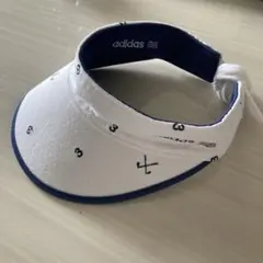 adidas 刺繍バイザー ホワイト