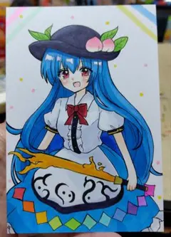 手描きイラスト☆東方project 比那名居天子