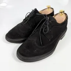 Tricker's トリッカーズ　ウィングチップ（7）スエード　短靴　ブラックのサムネイル