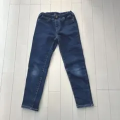 GU キッズ 裏起毛デニムレギンス　120 スキニー