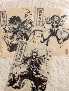 新品 ヒロアカ クリアファイル 水墨画 緑谷出久 麗日お茶子 切島鋭児郎