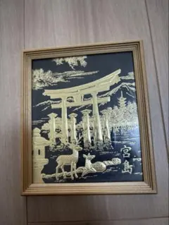 宮島 厳島神社 額縁入り 飾り物