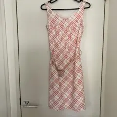 バーバリー ブルーレーベル　チェック柄 ノースリーブワンピース 38