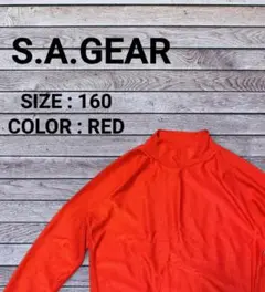 【防寒】SAGEAR アンダーシャツ 160 赤 RED 長袖 インナーシャツ
