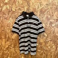 BACK NUMBER バックナンバー ポロシャツ ボーダー ダークブラウンのサムネイル