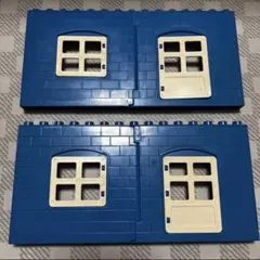 レゴ デュプロ アンパンマンブロックラボ 壁 窓 ４枚セット 青色のサムネイル