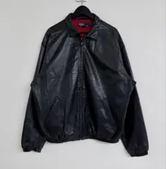超超スペシャル 90s ラルフローレン レザー ジャケット XL ブラック 黒