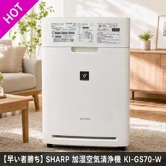 SHARP 加湿空気清浄機 KI-GS70-W 本体 - メルカリ
