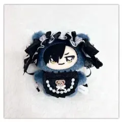 ちみけもますこっと スタイ&ヘッドドレス 2点セット #30 水色チェック