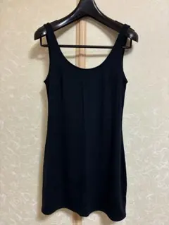 リエンダ☆新品上質素材♪レーヨンリヨセル混柔らかロングチュニックタンク黒Mのサムネイル