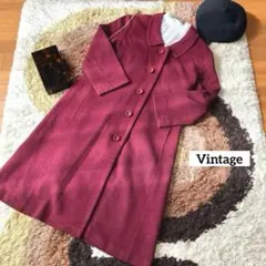 ⭐️レトロ古着　レナウンルック　60s コート⭐️vintage アウター　昭和　赤
