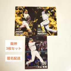 匿名配送　カルビープロ野球チップスカード 2025阪神 タイガース　3枚セット