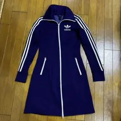 アディダス adidas ジャージ トラックジャケット ワンピース ネイビー