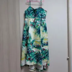 美品】ANAYI アナイ ロングワンピース 36 ボタニカル柄ノースリーブ