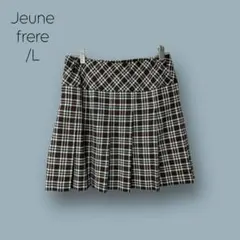 1964 【Jeune Frere】ミニスカート　L　チェック　制服風　プリーツ