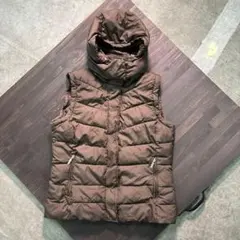 7AS5 【LINDEX】中綿　フード付き　ジップアップベスト　古着used