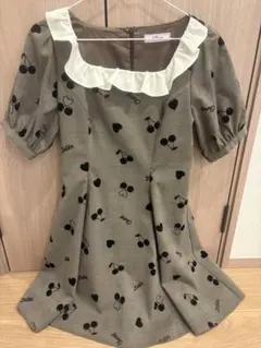 【Ank Rouge】チェリー柄 半袖ワンピース