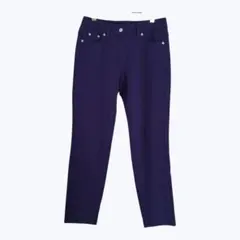 イタリヤ GK ストレッチパンツ パープル 裾ジップ ラインストーン 美脚のサムネイル
