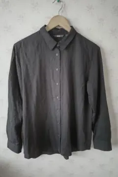☆UNIQLO ユニクロ レーヨンブラウス ブラック L☆
