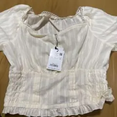 新品 半袖ブラウス ナチュラル M