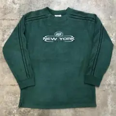 古着 00's NFL ニューヨークジェッツ フリーススウェット グリーンM